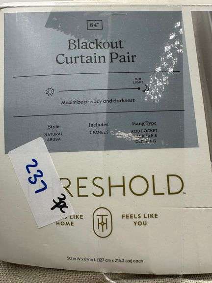 Misc lot- see pictures, Hearth & Hand standard size sham, 84” Threshold blackout curtains-2 panels and 18”x18” tonal plaid pillow