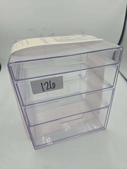4 Drawer Stackable Countertop Organizer Clear - Brightroom