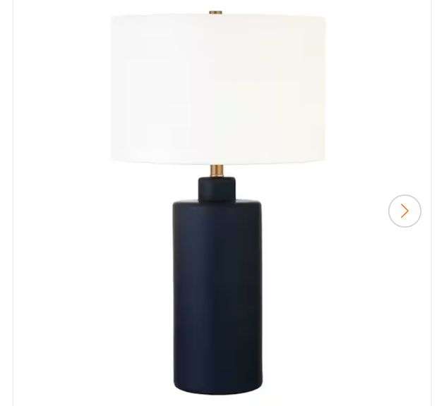 Carlina 25 in. Matte Navy Blue Table Lamp
