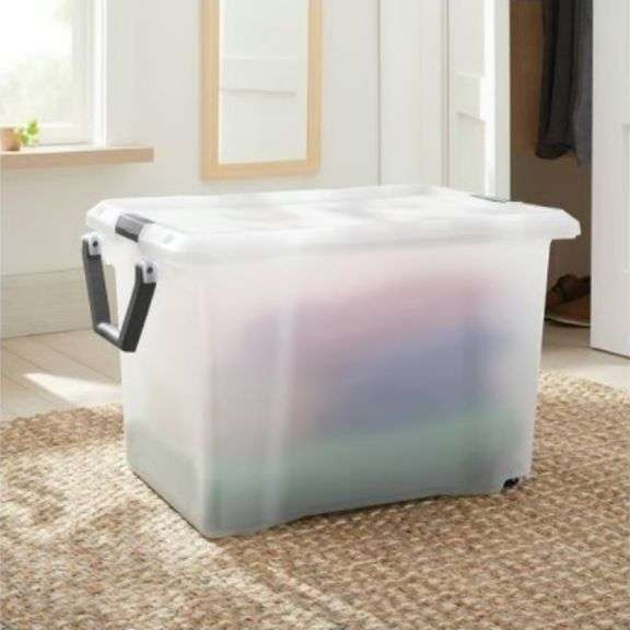 Read! Brightroom Wheeled Latching 128 qt Extra Large Storage Box