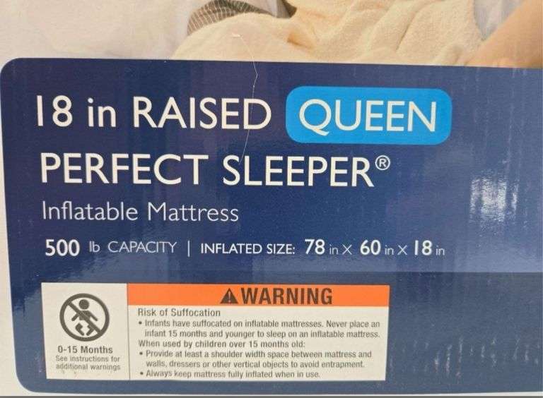 Serta Perfect Sleeper Raised Queen Comfort Top Inflatable Mattress 18in High