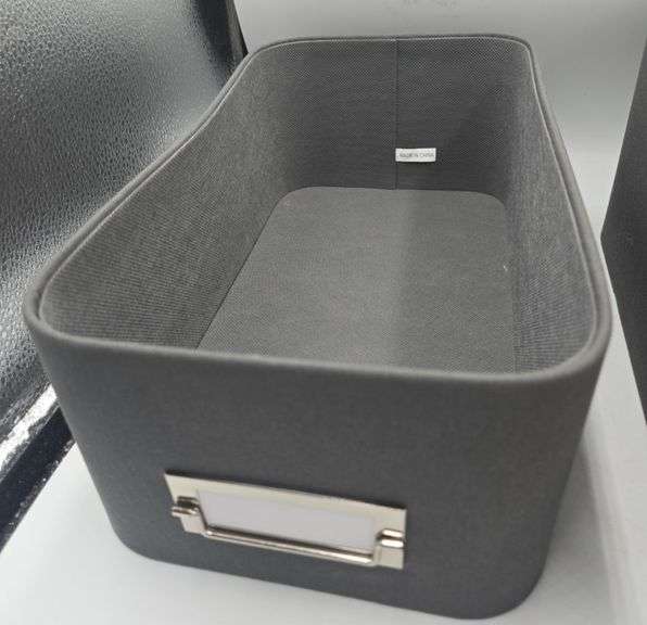 2 Gray Storage Containers 10"x13" & 8"x13"