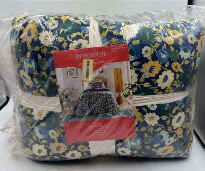 Opalhouse Jungalow Blue Green Floral Printed Twin size Quilt Sham Set