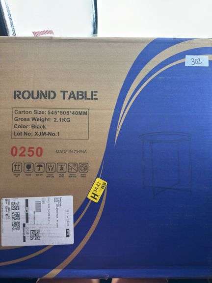 VECELO Side/End Table, Folding Round Metal Anti-Rust and Waterproof Outdoor or Indoor Tray for Living Room Bedroom Balcony and Office, Black