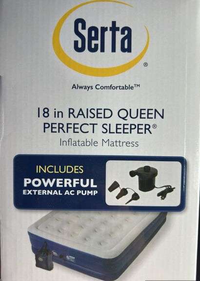Serta Perfect Sleeper Raised Queen Comfort Top Inflatable Mattress 18in High