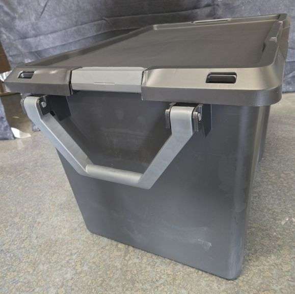 32gal XL Wheeled Latching Storage Tote Black – Brightroom