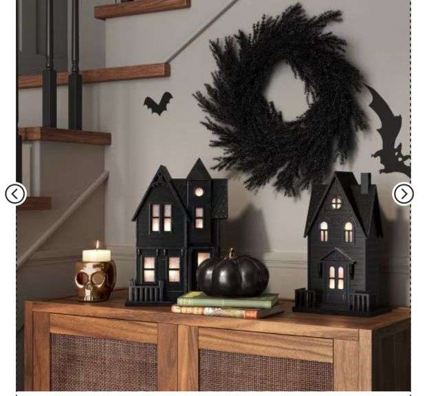 Large Haunted House Figurine Black - Threshold