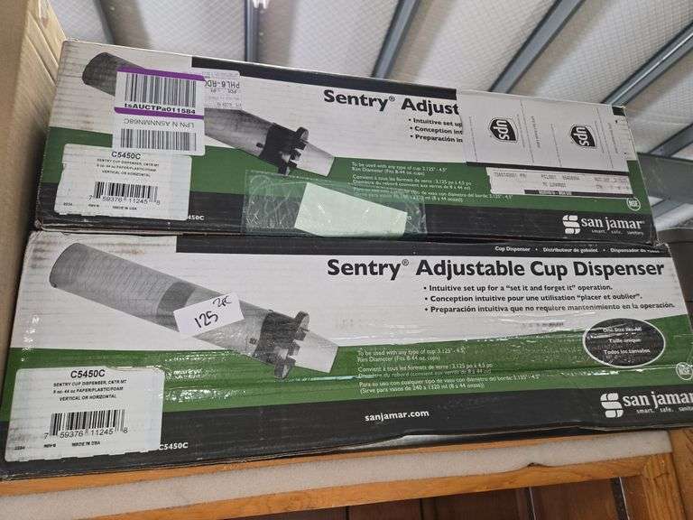 (2) Sentry Adjustable Cup Dispensers