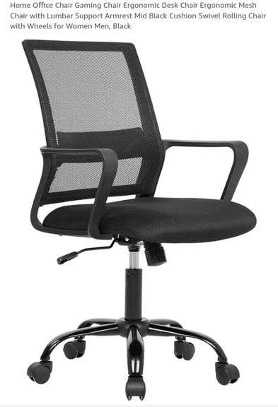 Ergonomic Desk Chair Ergonomic Mesh Chair with Lumbar Support Armrest