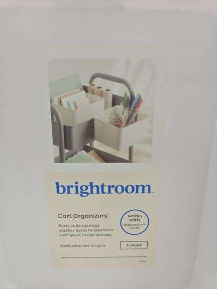 (3) Decorative Bins & (2) Cart Organizers
