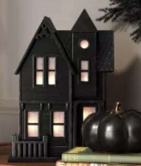 Large Haunted House Figurine Black - Threshold™