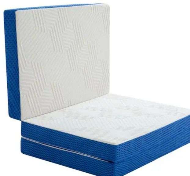Firm Tri-Fold Mattress Topper Memory Foam 4 in. Folding Mattress