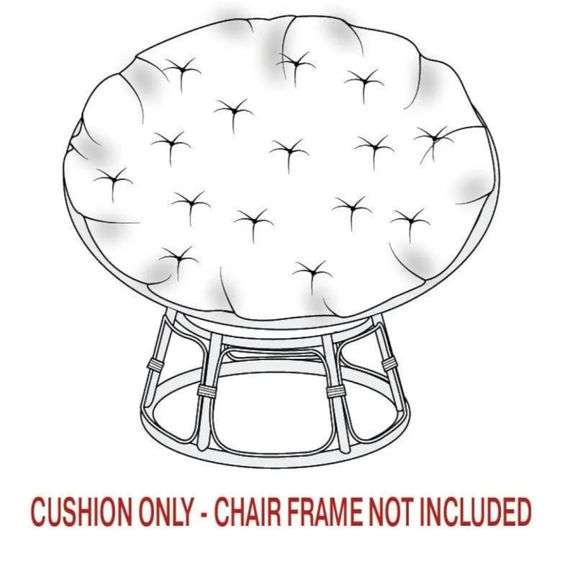 Papasan Cushion, 48 in x 48 in x 4 in, Silver
