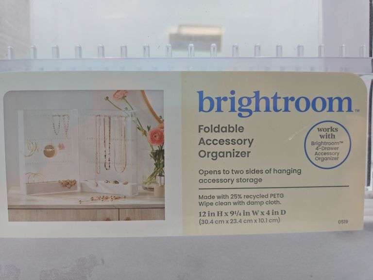 Folding Acrylic Accessory Organizer - Brightroom™: Clear Jewelry Storage, Necklace & Earring Holder