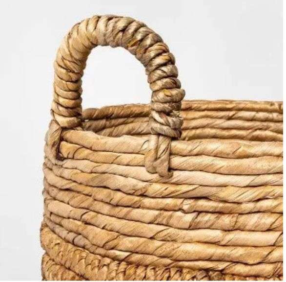 Large Natural Woven Round Basket - Threshold