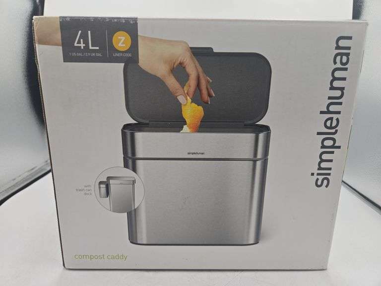 simplehuman 4L Compost Caddy Bin with Magnetic Docking Steel