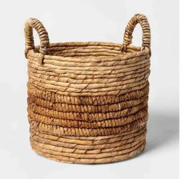 Large Natural Woven Round Basket - Threshold