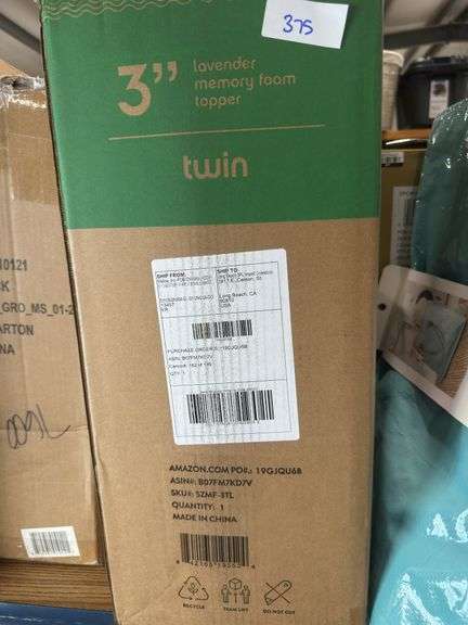 3 Inch 5-Zone Memory Foam Mattress Topper, Soothing Lavender Infusion, Dorm Essentials, Twin