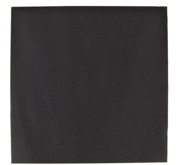 Hoffmaster 125070 Black Flat Pack Linen-Like Napkin, 16" x 16" - 500/Case