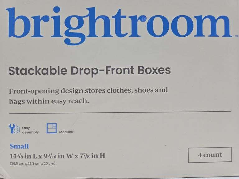 Stackable Small Bin Front Opening Clear - Brightroom™: Transparent Utility Storage, Stackable, BPA-Free, 12 Volume Capacity