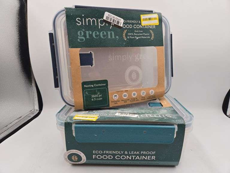 (2) Eco Friendly & Leak Proof Food Containers 6.3 Cups