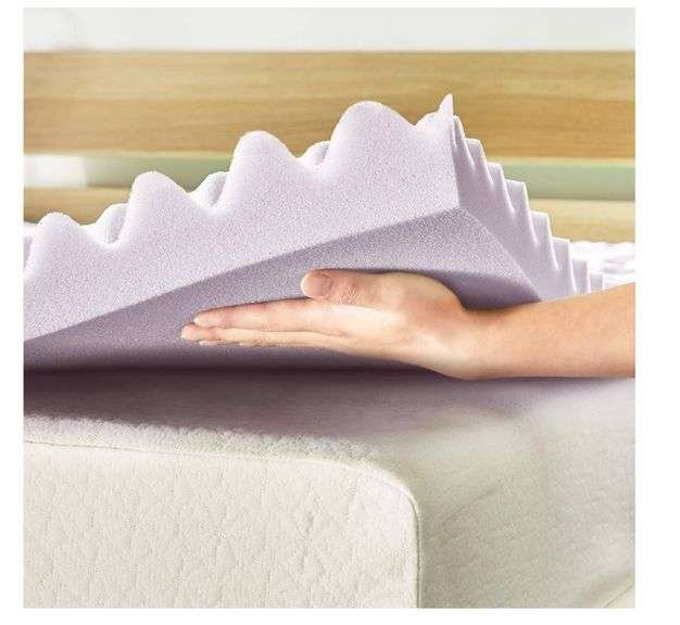 3 Inch 5-Zone Memory Foam Mattress Topper, Soothing Lavender Infusion, Dorm Essentials, Twin