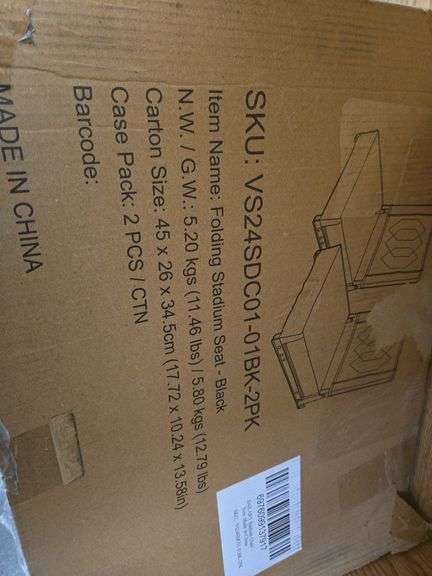 Stadium Seats for Bleachers with Back Support, Bleacher Seats with Backs and Cushion Wide, Portable Folding Comfort Stadium Chair with Shoulder Strap, Carry Handle, Storage Pockets 2pk