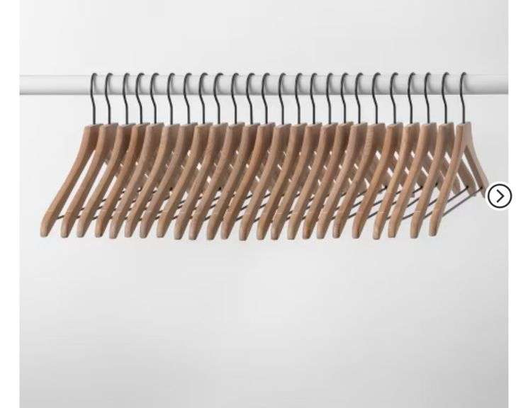 24pk Wood Suit Hangers - Brightroom™