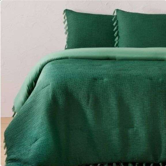 Opalhouse Jungalow Comforter Set Bohemian Fringe, Teal/Aqua, Twin/TwinXL