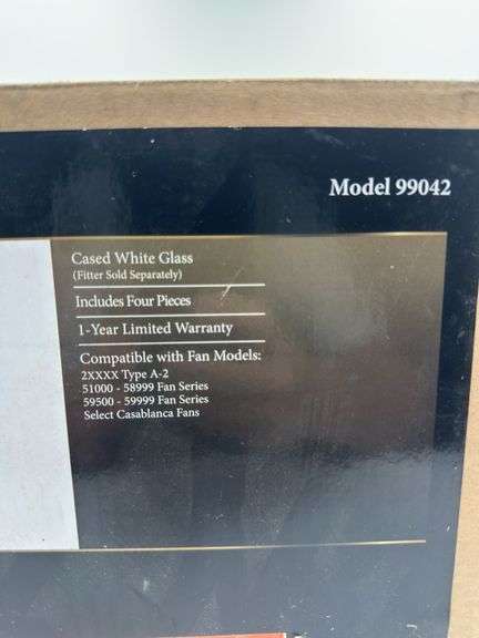 21/4” Side Glass, Cases White Glass