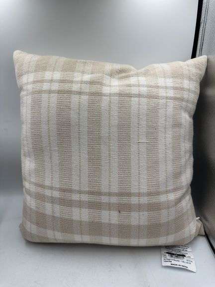 Misc lot- see pictures, Hearth & Hand standard size sham, 84” Threshold blackout curtains-2 panels and 18”x18” tonal plaid pillow