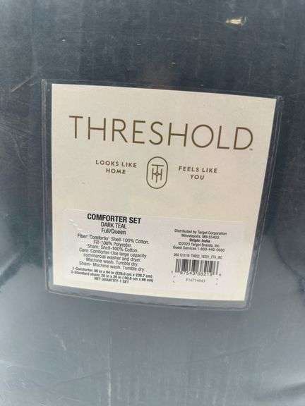 3pc Luxe Striped Damask Comforter and Sham Set - Threshold, Full/Queen
