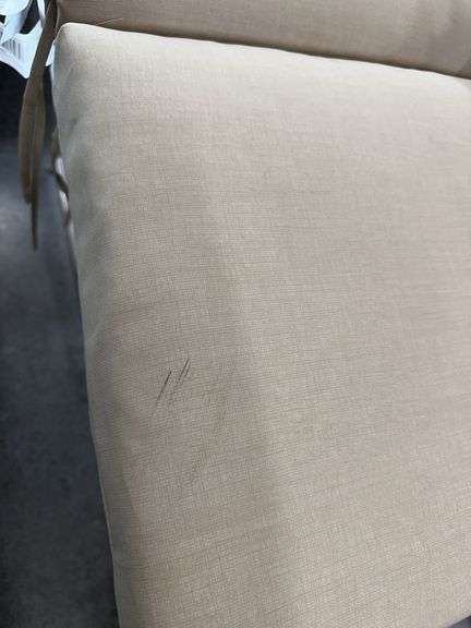 READ! (2) Arden Outdoor Midback Chair Cushion, 18 x 16.5, Rain-Proof, Fade Resistant-Tan Leala