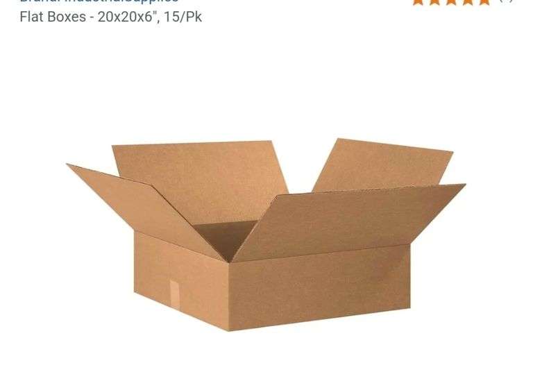 Flat Boxes - 20x20x6", 15/Pk