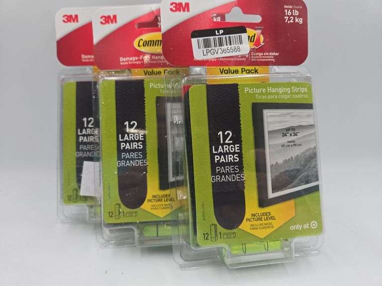 (3) Command Picture Hanging Strips 12ct