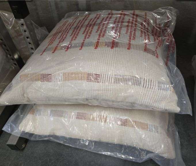 (2) Oversized Threshold Woven Striped Square Pillows