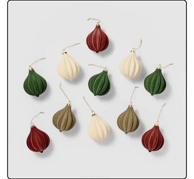 Set of 11 Velvet Decorative Ornaments - Threshold designed with Studio McGee