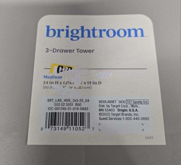 Read! Brightroom 3 Drawer Storage
