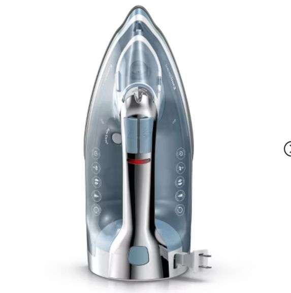 BLACK+DECKER Steam Iron Retractable Cord Gray: 1200W Nonstick Soleplate, Anti-Drip, Vertical Steam, Comfort-Grip Handle
