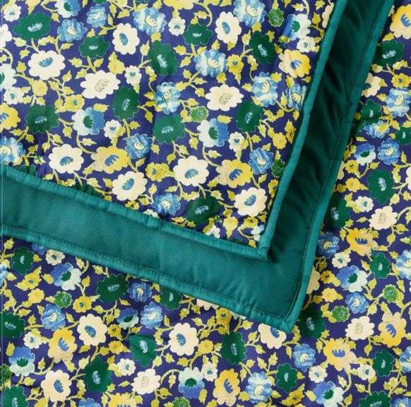 Opalhouse Jungalow Blue Green Floral Printed Twin size Quilt Sham Set