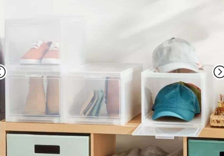 Stackable Small Bin Front Opening Clear - Brightroom™: Transparent Utility Storage, Stackable, BPA-Free, 12 Volume Capacity