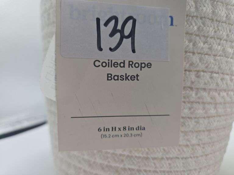 (2) Decorative Coiled Rope Baskets