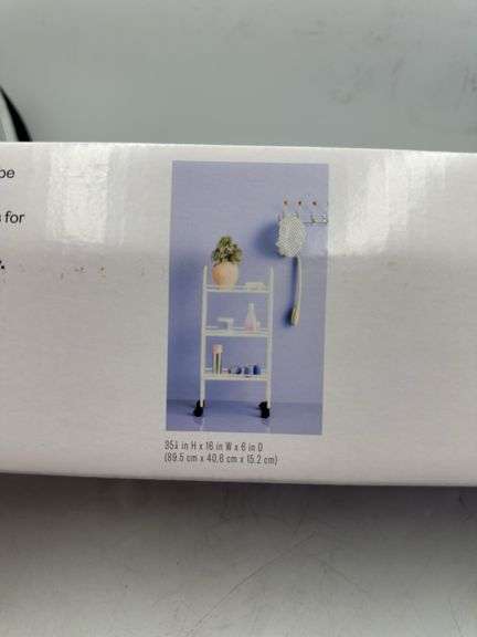 Narrow Storage Cart White - Room Essentials