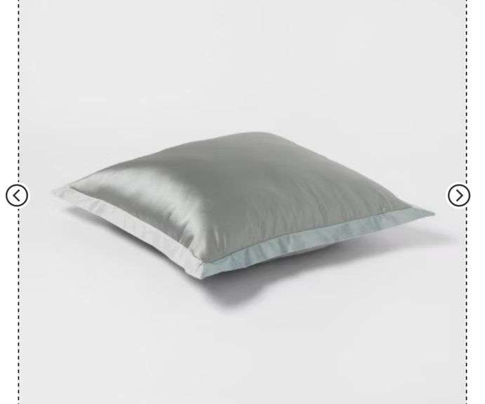 Set of 2 24"x24" Luxe Euro Sateen with Velvet Trim Decorative Pillow - Threshold™