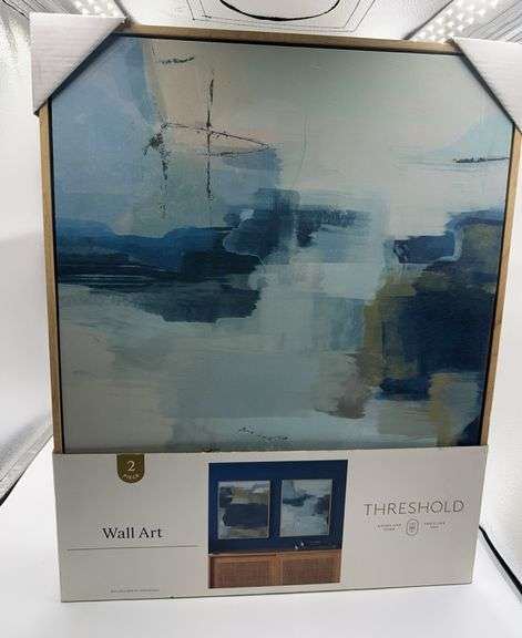 2pk 16" x 20" Abstract Pair Framed Wall Canvases - Threshold