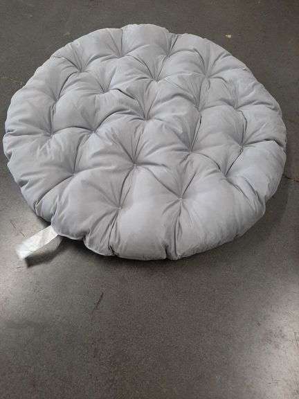 Papasan Cushion, 48 in x 48 in x 4 in, Silver