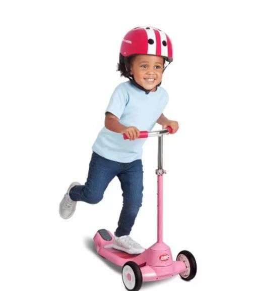 Radio Flyer Grow With Me Beginner Kids' Kick Scooter, pink