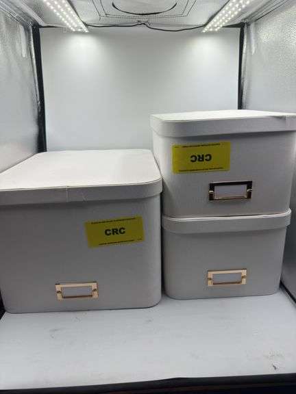 3 Decorative Fabric Box Ivory - Brightroom™: Rectangle, Polypropylene & Polyester, Spot Clean, (2) 13"x10"x7" and 10" H, 15.5" D, 13" W