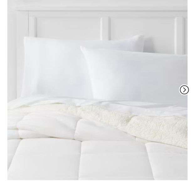 Faux Shearling Washed Microfiber Reversible Comforter - Room Essentials, TWIN/XL TWIN
