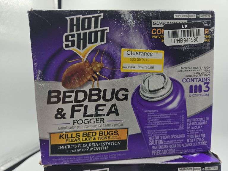(2) Hot Shot Bed Bug & Flea Fogger 3pk Each